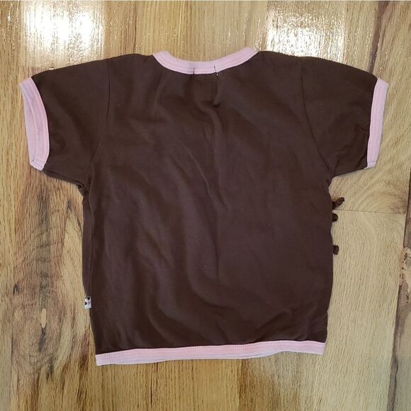 NWOT Baby Soy Chocolate Kimono Short Sleeve Tee - Picture 5 of 5